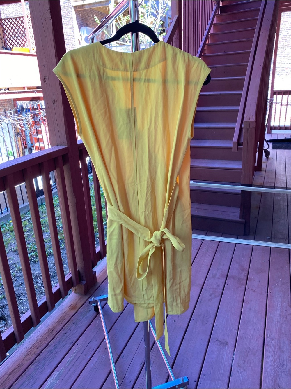 Everlane Yellow Sleeveless V-Neck Dress - Picture 8 of 10
